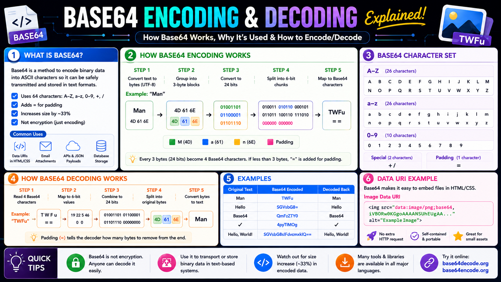 Base64 Encoding & Decoding Explained